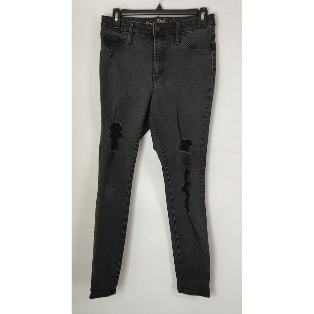 Universal Thread Womens High Rise Jegging Black Distressed Skinny Jeans 8/29R